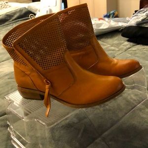Fergie Tan Ankle Boots